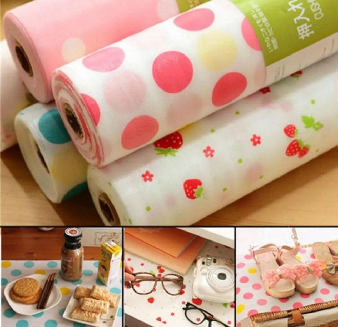 Kitchen Foamic Polka Sheet – Waterproof & Oil-Resistant Wall and Counter Cover