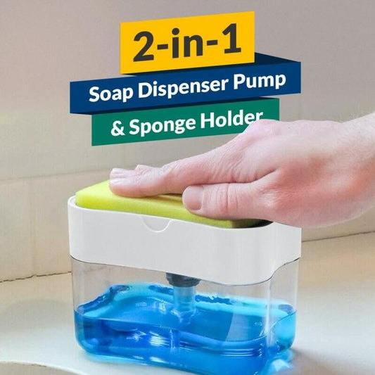 2-in-1 Kitchen Soap Dispenser – Easy Press Pump for Sink