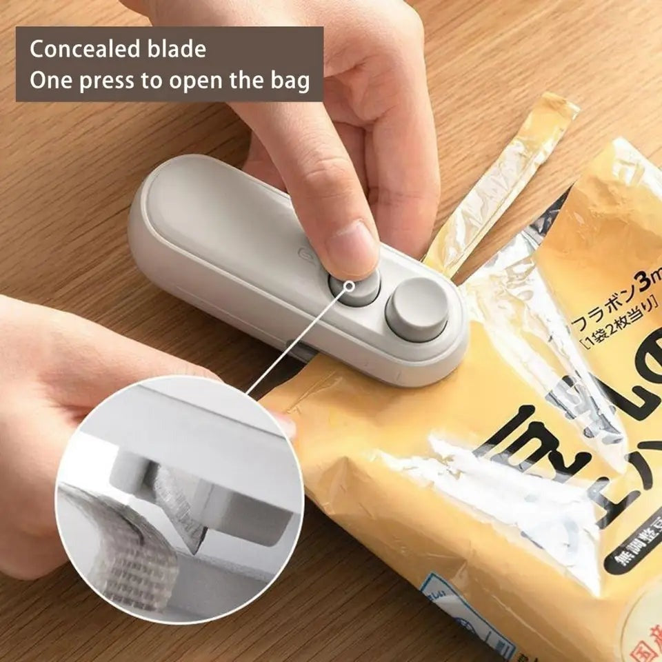 Mini Portable Heat Sealer Machine – USB Rechargeable Bag Resealer for Fresh Food Storage