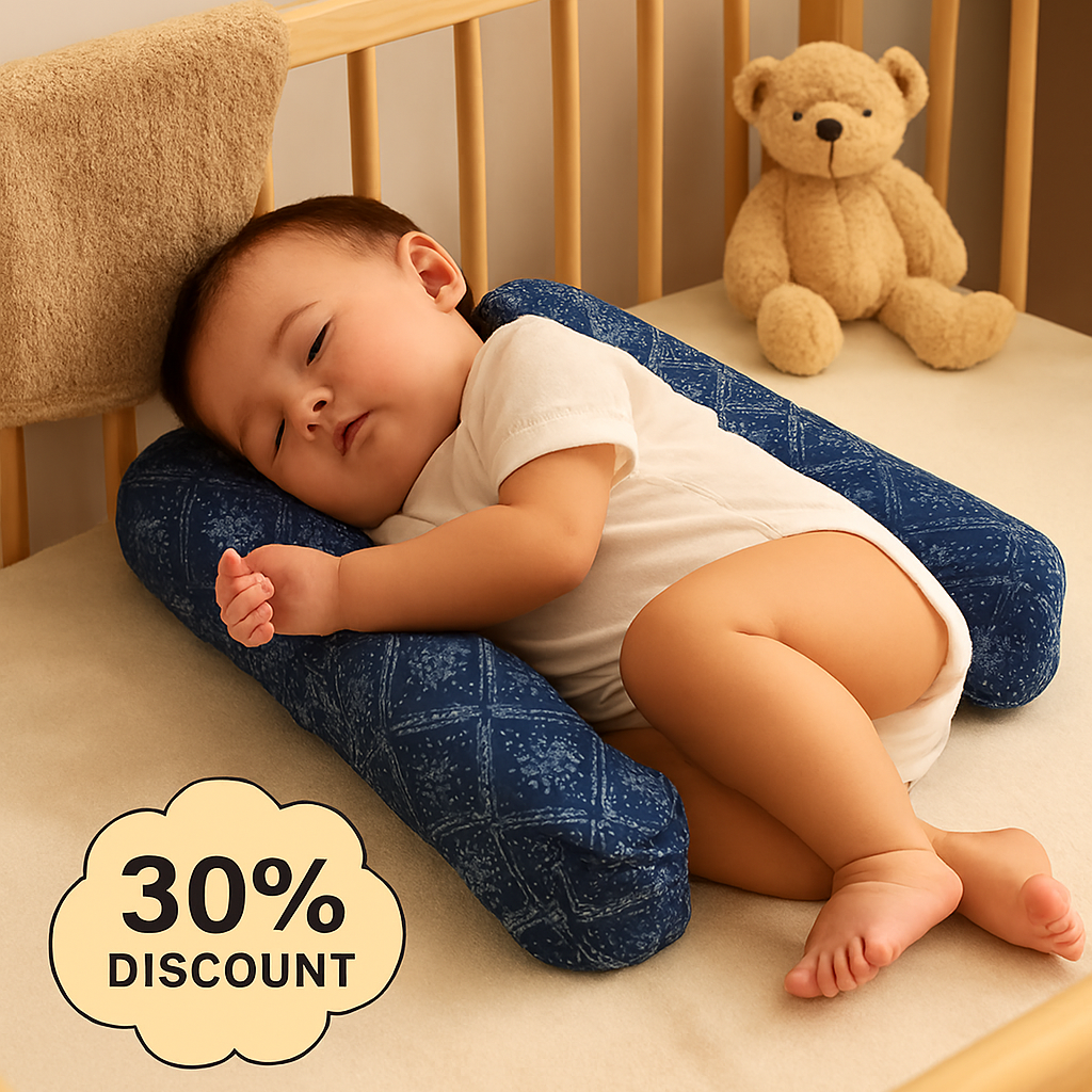 Soft Baby Sleeping Pillow – Printed Newborn Cushion with Head & Neck Support