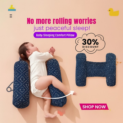 Soft Baby Sleeping Pillow – Printed Newborn Cushion with Head & Neck Support