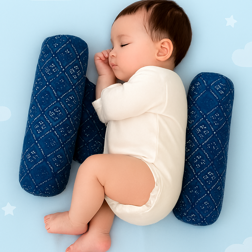 Soft Baby Sleeping Pillow – Printed Newborn Cushion with Head & Neck Support