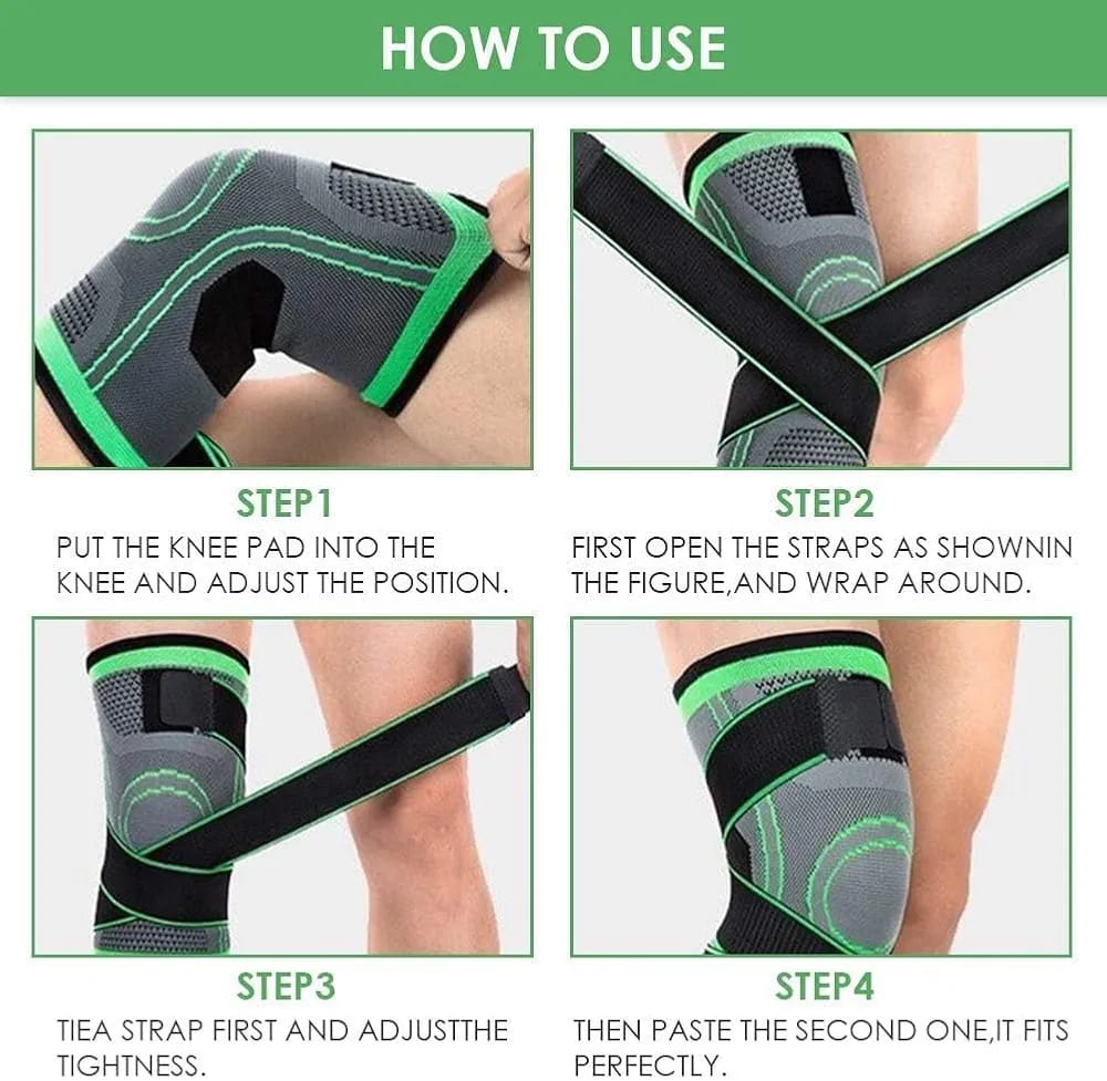 3D Pressure Weave Knee Support Band – Adjustable Compression Brace for Men & Women