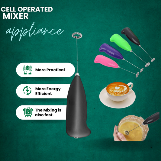 Mini Coffee Beater & Milk Frother – Battery Operated Hand Mixer