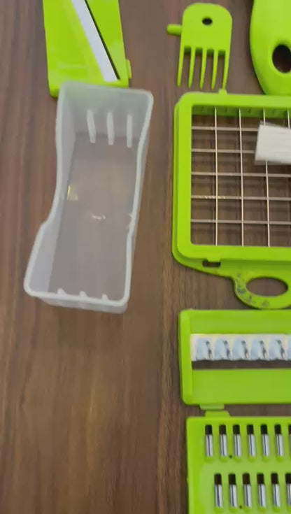 16-in-1 Vegetable Cutter & Slicer – Multifunctional Kitchen Tool